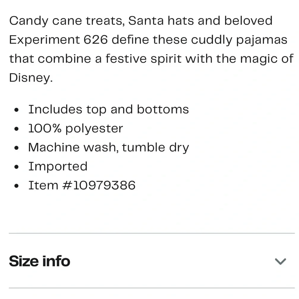 NWT Disney Stitch Holiday  2 Piece Pajama Set Size 4